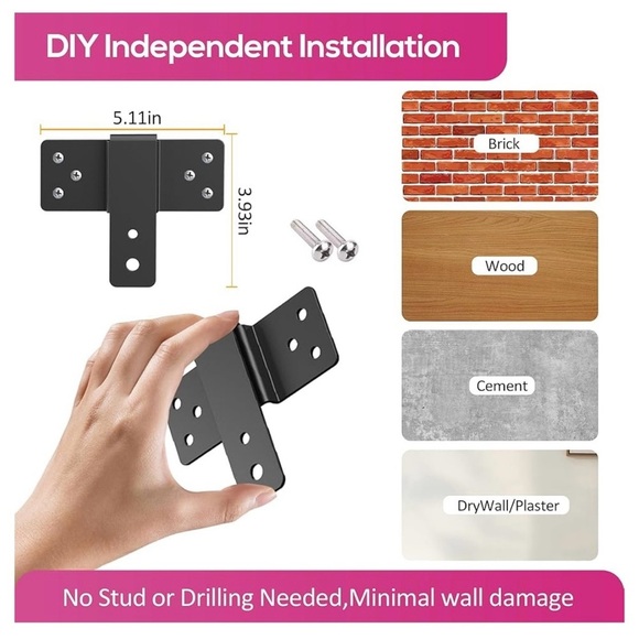 NIB No Stud TV Wall Mount, Ultra Slim Fit TV Wall Mount - Picture 4 of 6